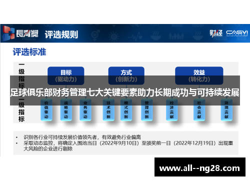 足球俱乐部财务管理七大关键要素助力长期成功与可持续发展